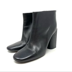 ROCHAS black leather booties, size 41, made in Italy